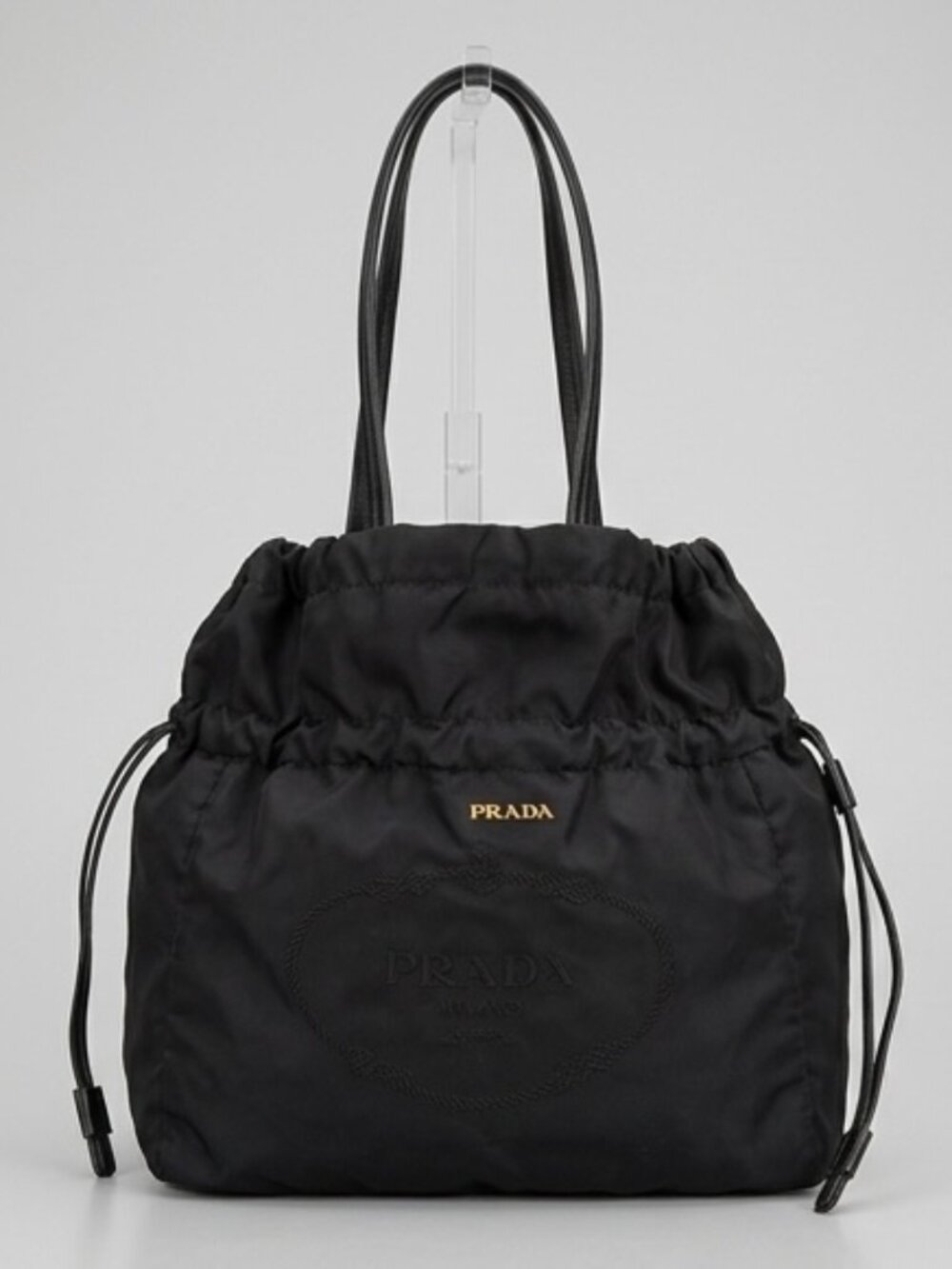 🏆 ARCHIVE PIECE: Vintage Prada Tessuto Nylon Bucket Bag - Pristine Stitched Log